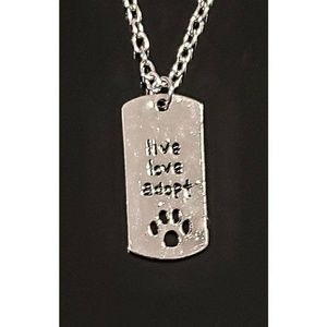 Sold! Live love adopt necklace